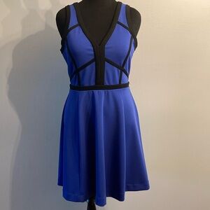 Nicole Miller Blue and Black Dress